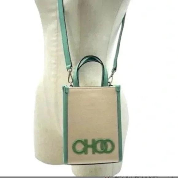 BNWT JIMMY CHOO MINI TOTE CROSSBODY ** Antique Jade - Picture 6 of 15